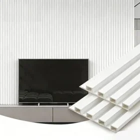 White and Black Fluted WPC PVC Wall Panels