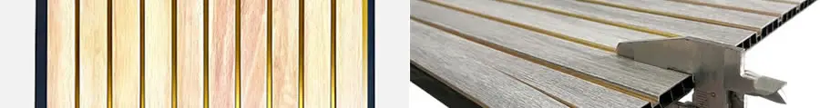 9-Slot Grey Marble with Middle Gold Inlay pvc ceiling panels factory