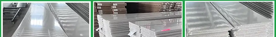تصنيع ألواح السقف والجدران المغطاة بالبلاستيك PVC مزدوجة الأخدود